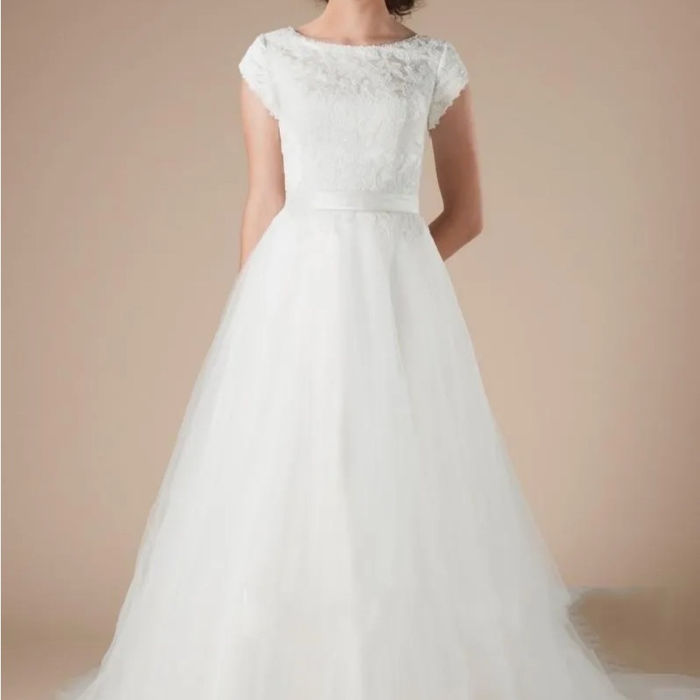 Elegant White Lace Gown